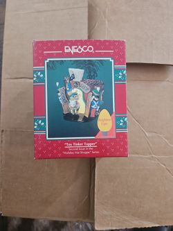 VINTAGE 1994 ENESCO "TOY THINKER TOPPER" 2ND ISSUE ON THE "HOLIDAY HAT SHOPPE" SERIES NEW IN IT'S ORIGINAL PACKAGING BOX  ONLY $17.00