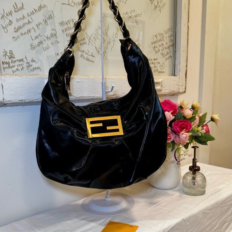 Fendi Black Hobo Shoulder Bag