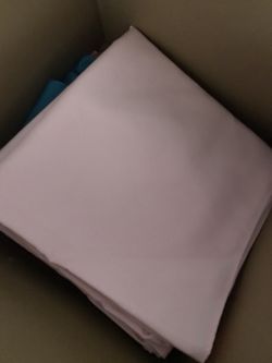 8 foot table table clothes (2 of them) LIGHT PINK used twice