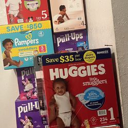 Pampers #6 Pull-ups 2t-3T,35box 3/4 5/6 Pampers #3 