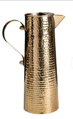 NEW - Indian Stainless Steel Pitcher (Gold)