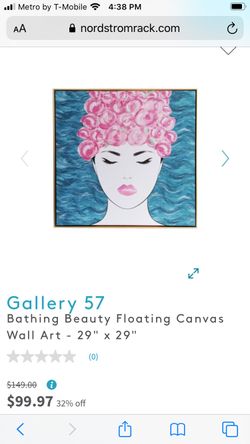 Bathing Beauty Canvas 29 X 29