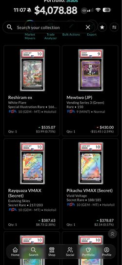 PSA Pokemon Slabs