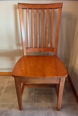 Wood Slat-Back Dining Chair