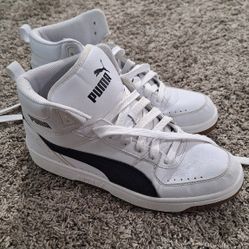 Puma White High tops Mens 8.5