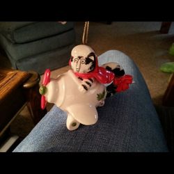 Vintage Christmas Cat Ornament 