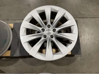 2020 Tesla Model X S OEM 20” Staggered Silver Wheels Rims and TPMS Sensors Slipstream 20x9.5 20x9