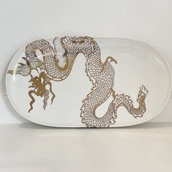 Gold Dragon Serving Platter