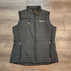 Storm Creek Freightliner Women's Puffer Sleeveless Trucker Vest Athletic Sports, size L, good condition 