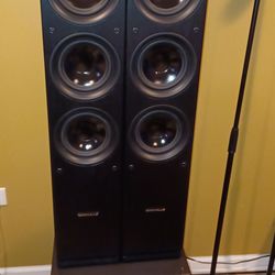 Rockville 8ohm Tower Speakers and 12in Sub . 