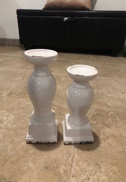 MAKE A OFFERW Candle holders ceramic and heavy