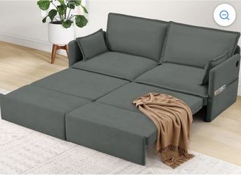 Brand New in Box – YODOLLA 72" 3-in-1 Convertible Sofa Bed (Dark Grey)