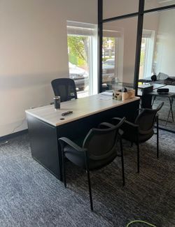 New Office Furniture, Desk With 2 Chairs