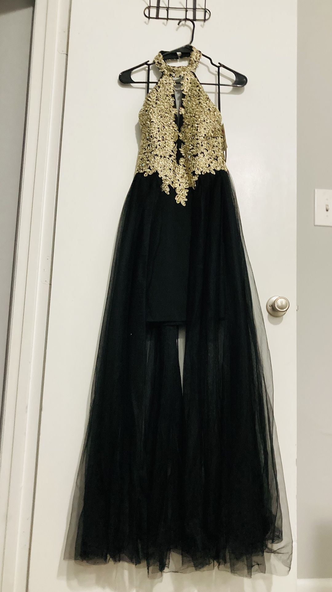 Black And Gold Prom Dress