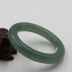 60mm Chinese natural beautiful emerald green nephrite bangle