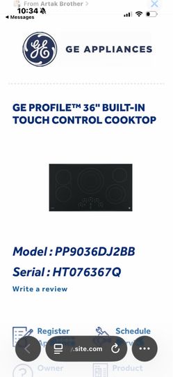GE PROFILE™ 36" BUILT-IN TOUCH CONTROL COOKTOP