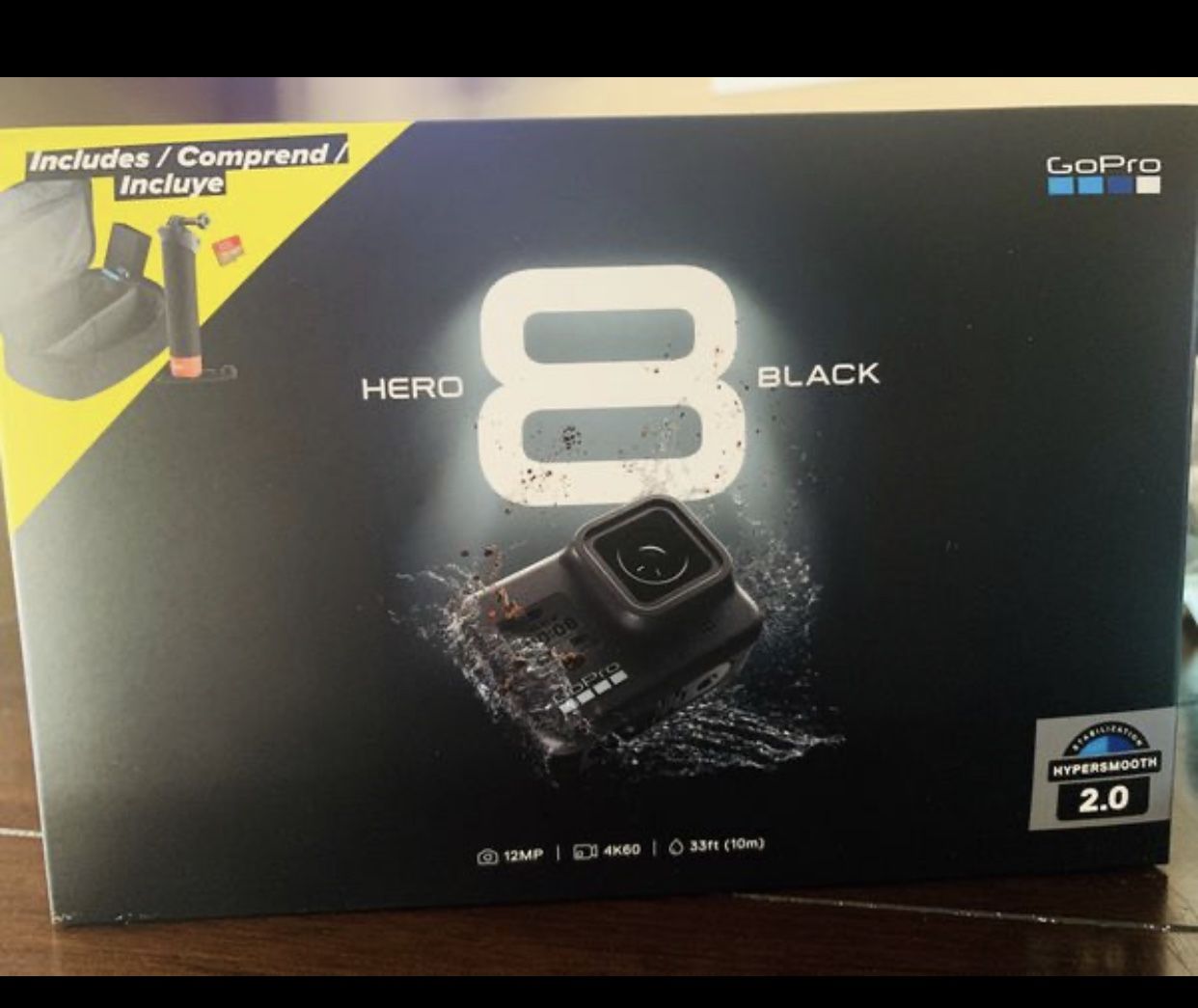 GO PRO 8 HERO 8 BLACK SEALED IN BOX WITH ACCESSORIES