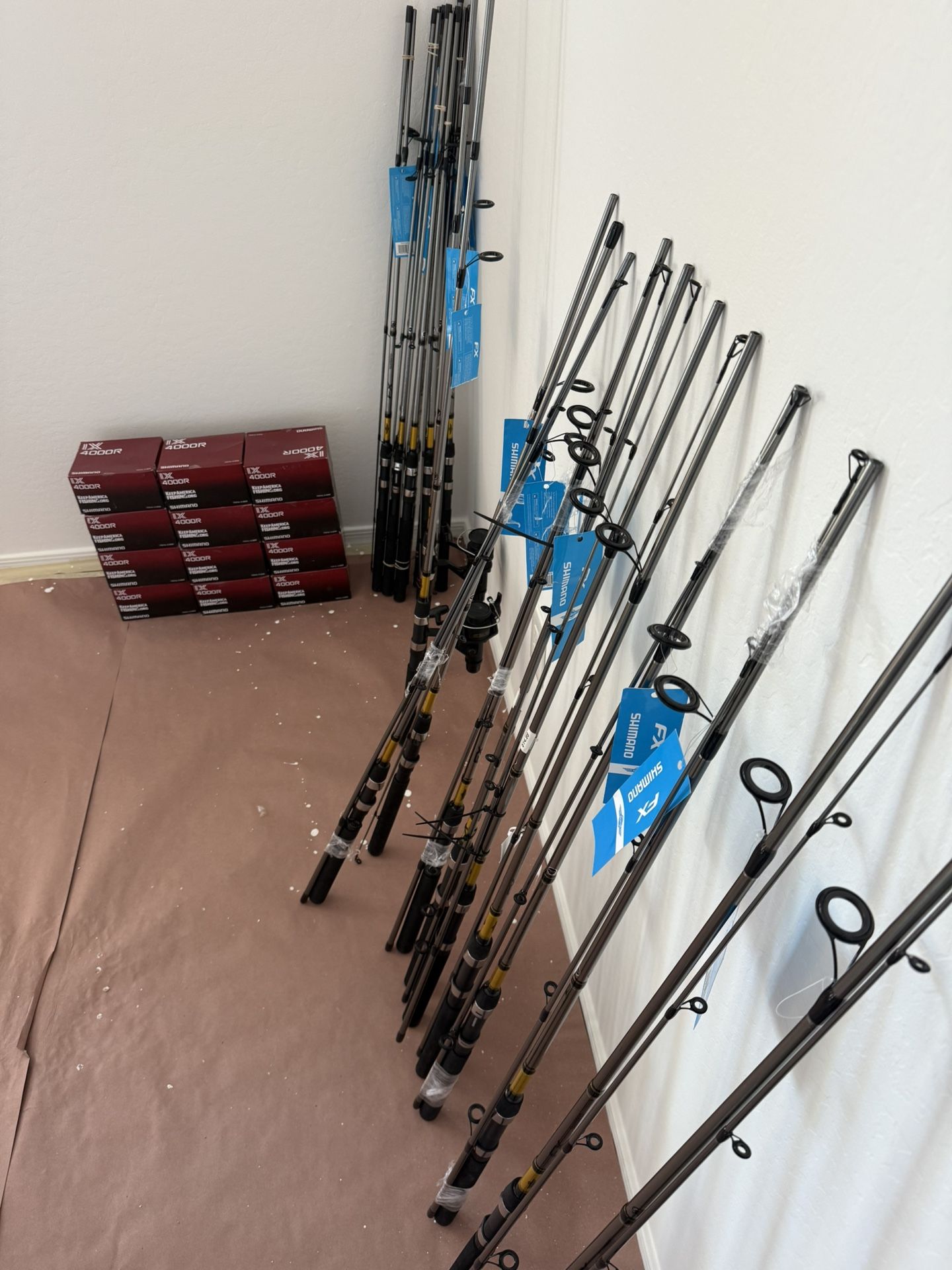 Brand new 7’ Shimano fishing rod and reel combinations