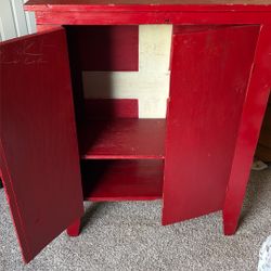 1950’s Vintage Red Cabinet