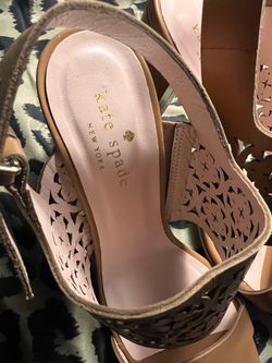 Kate Spade Imani brown leather heels
