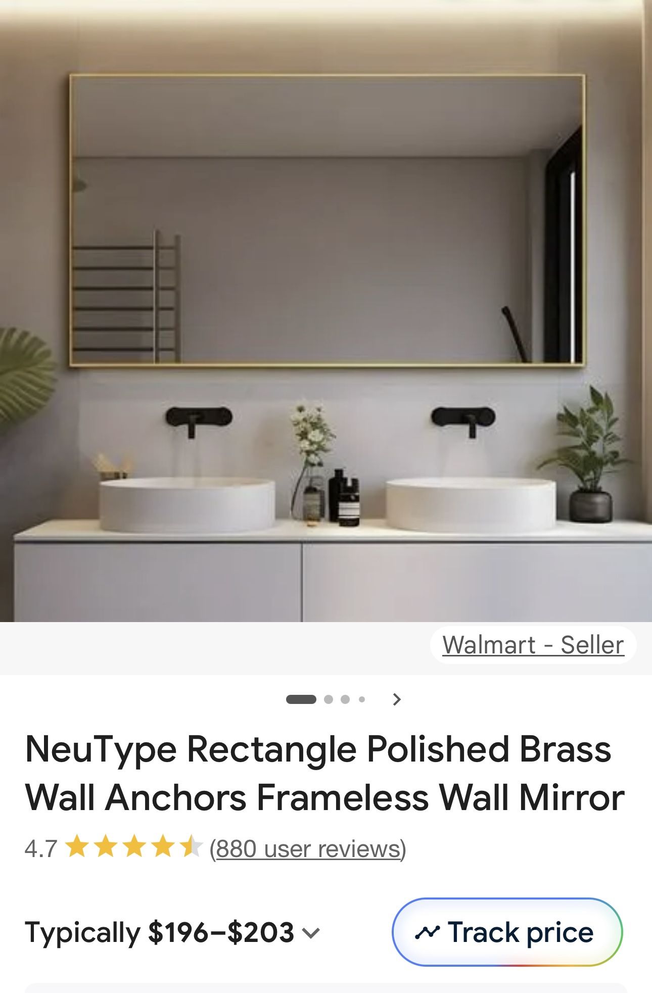 Two brand new Neutypechic wall - Mounted Mirrors