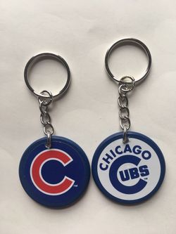 Chicago cubs keychains, earrings,