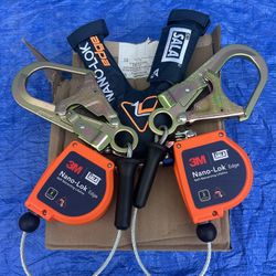 3M DBI-SALA (contact info removed) Nano-Lok Edge Stainless Steel Single Pin Hook Class 2 Personal Self-Retracting Lifeline