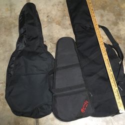 Acoustic or electric Guitar bass or ukulele gig bag case