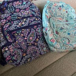 Vera Bradley Backpacks (1) $30 Lg / (1) $20 Md