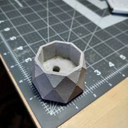 Octagon Cement Pot Planter Indoor Outdoor Garden 