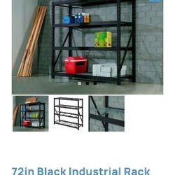 72 Inch Black Rack.    Easy To Build 