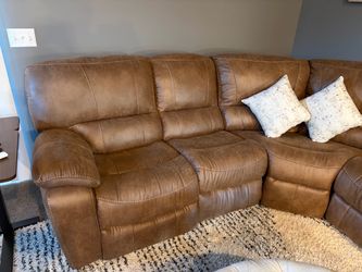 Brown Sectional Recliner Sofa