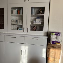 Tall Nail Salon Cabinet