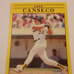 Jose Canseco (1991 Fleer) Baseball Card