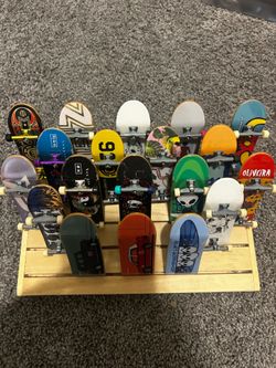 Tech Decks + Fake mini skateboards as well