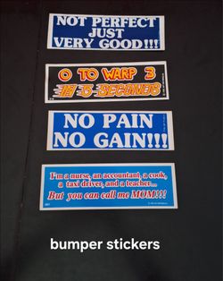 Bumper stickers and magnets