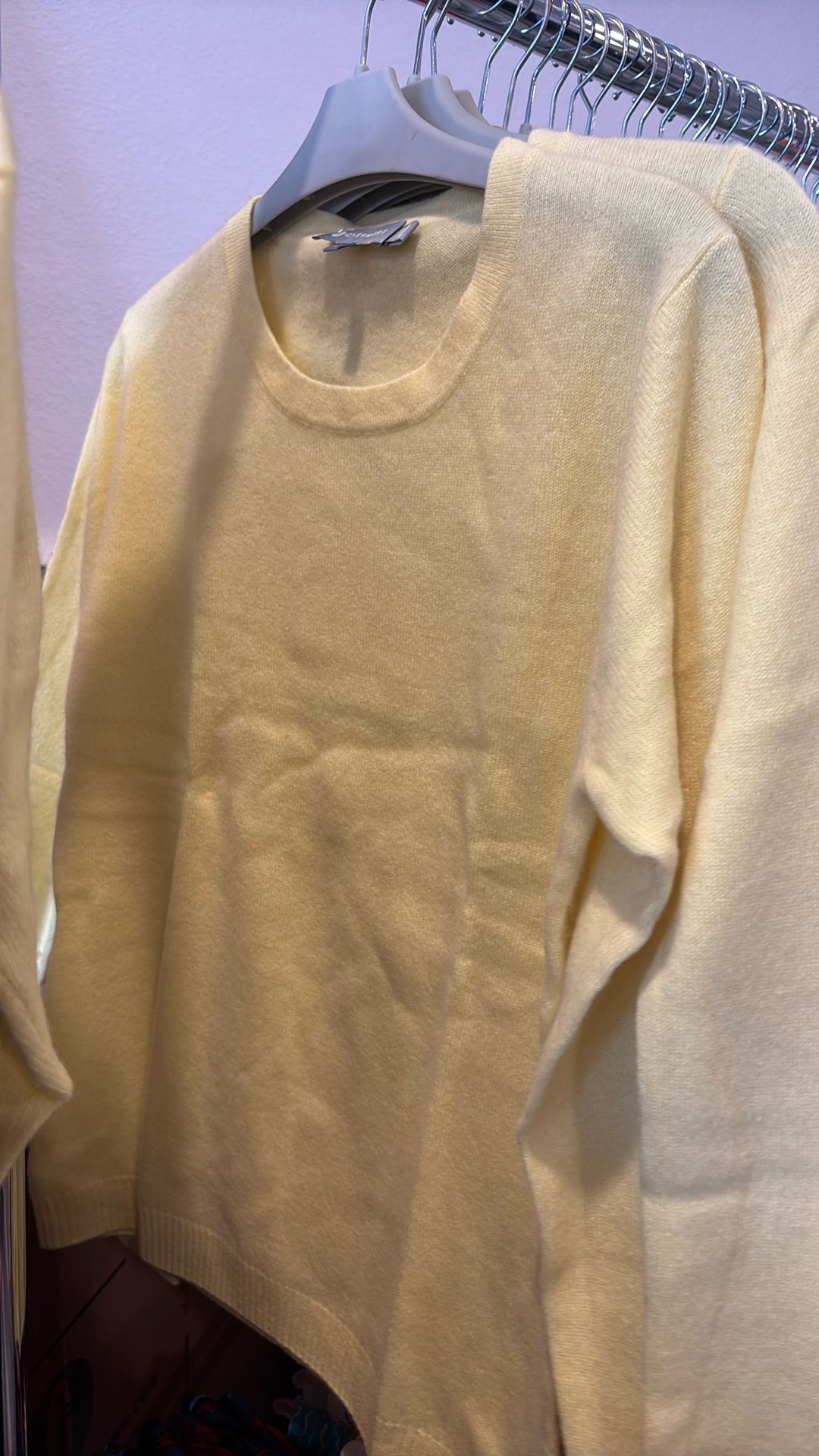 Cashmere Top Long Sleeve Sweater Round Neck