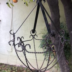 Vintage Wrought Iron Hanging Planter