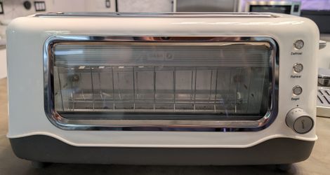 DASH Clear View Toaster, White, Like New