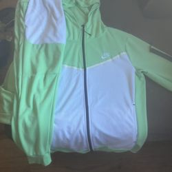 Bright Green Large Nike Jogging Suit