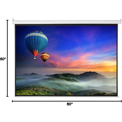 Motorized Projector Screen with Remote Control, No Wrinkles, Without Dents, HD Screen, for Home Theater Office Classroom TV Usage (100inch