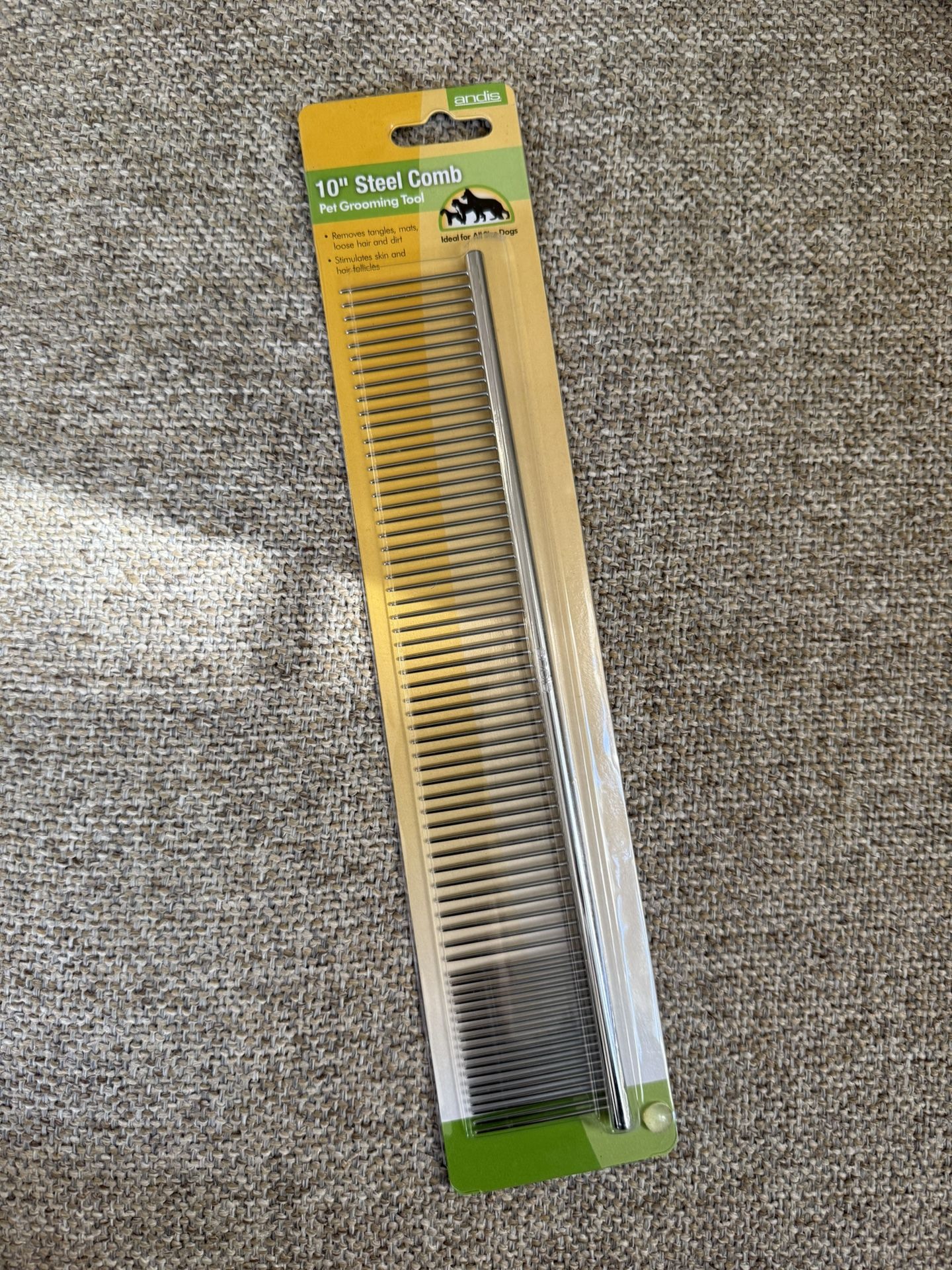 10" Steel Comb Pet Grooming Tool