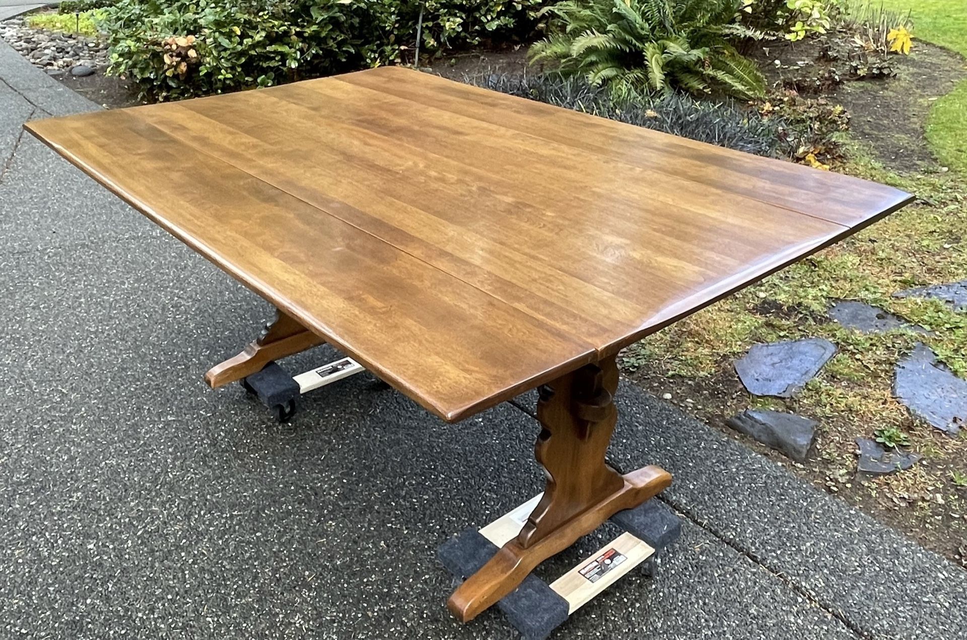 Gorgeous, Mid-Century, Cushman-Style Trestle Dining Table, Exceptional Condition