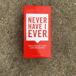 Never Have I Ever The Game of Poor Life Decisions Fun Party Card game