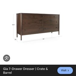 Crate & Barrel Gia 7 Drawer Dresser