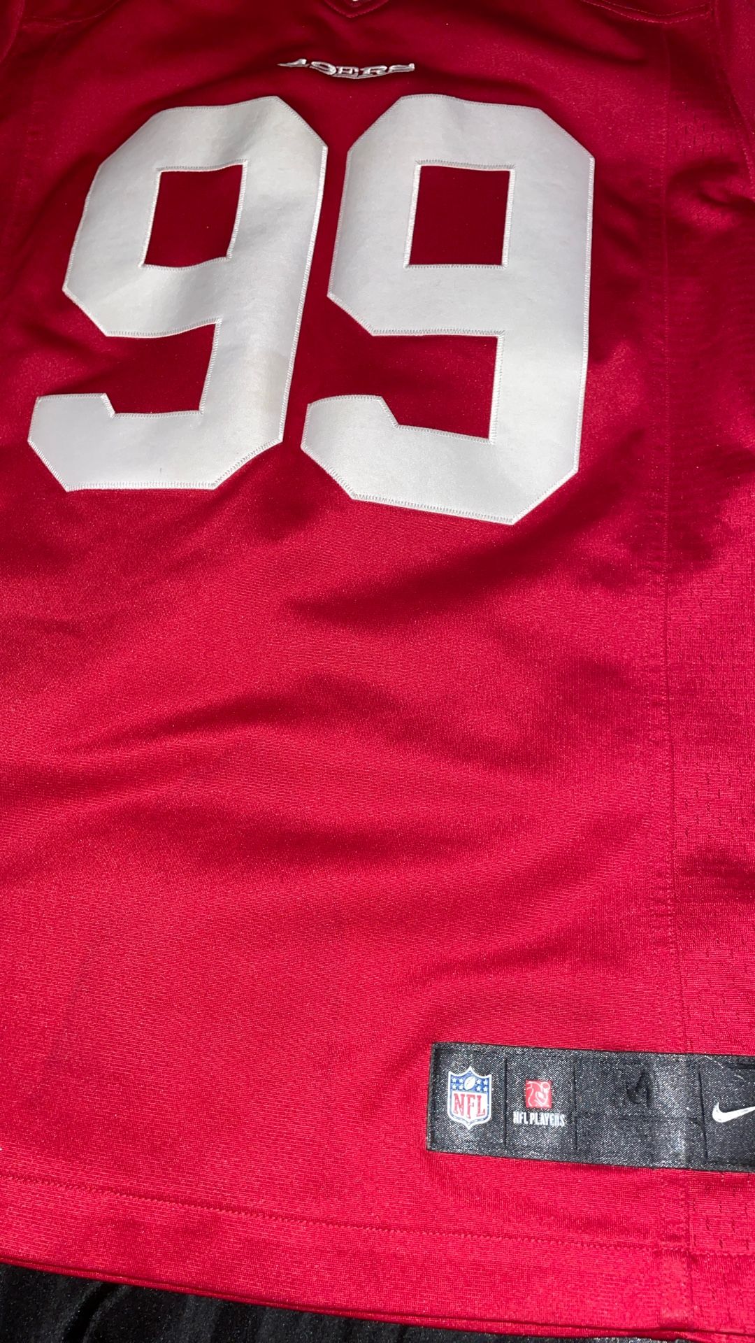 49ers Nike Jersey, Red And White Medium