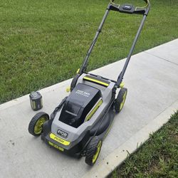 Ryobi Lawn Mower 18volt Working Very Well Battery Included (( No Bag No Charger 