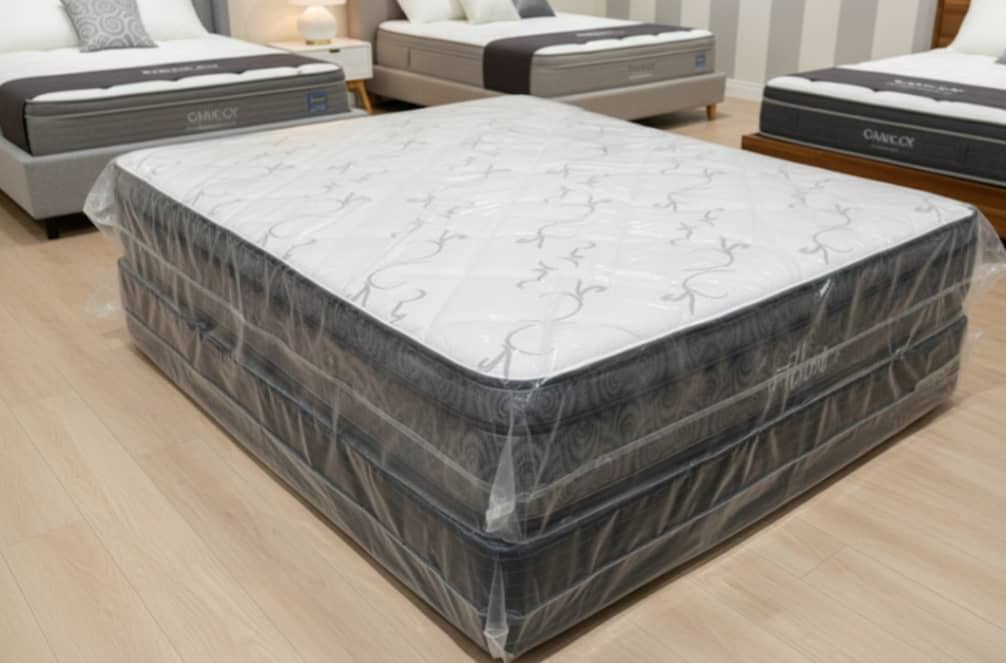 New QUEEN MATTRESS PILLOW TOP FREE BOX SPRING MATTRESS SET QUEEN BED