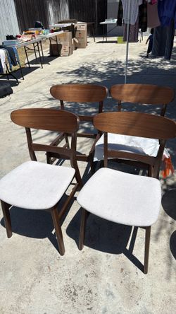Set of four dining chairs