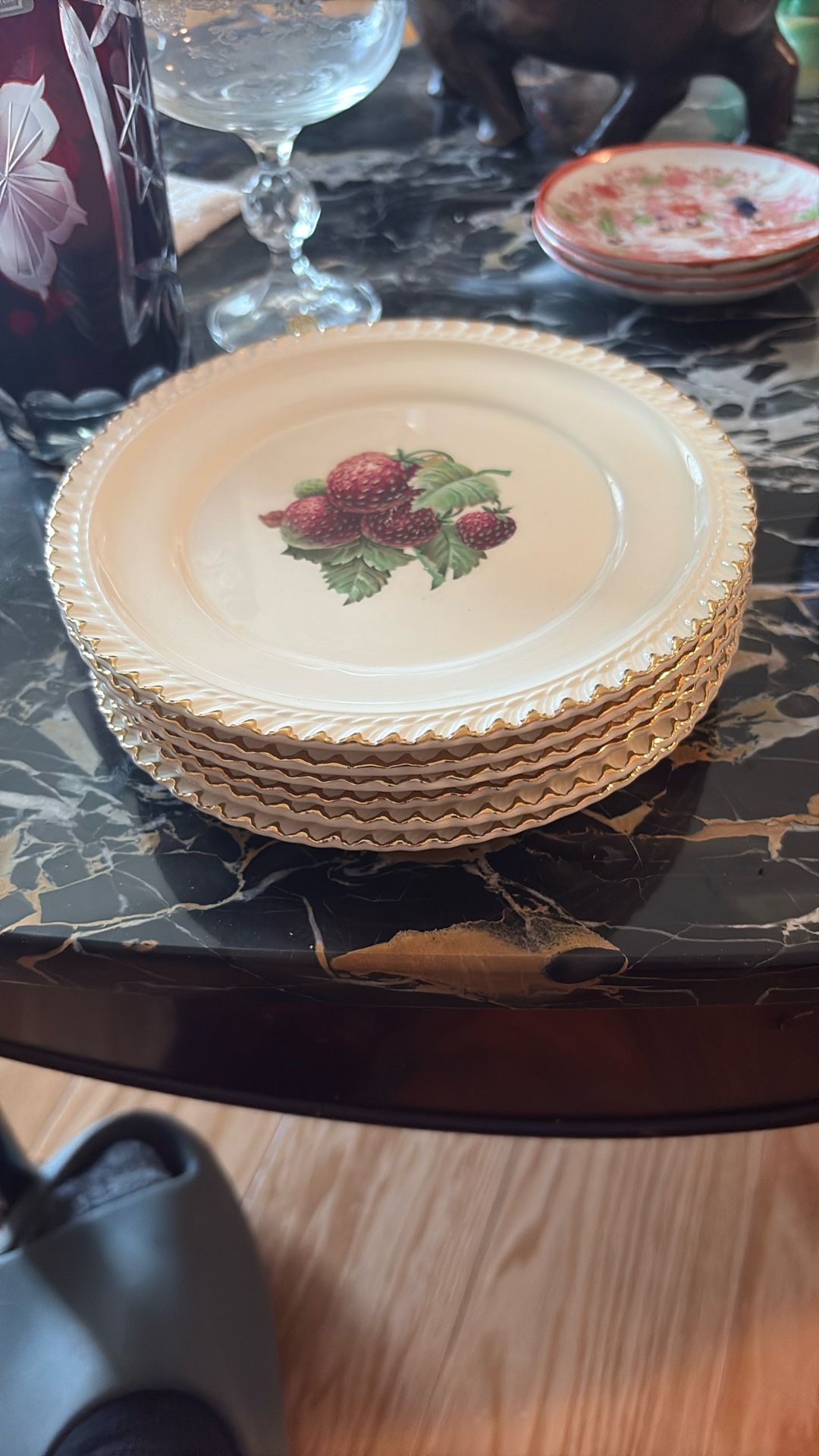 Harker Pottery Strawberry Plates